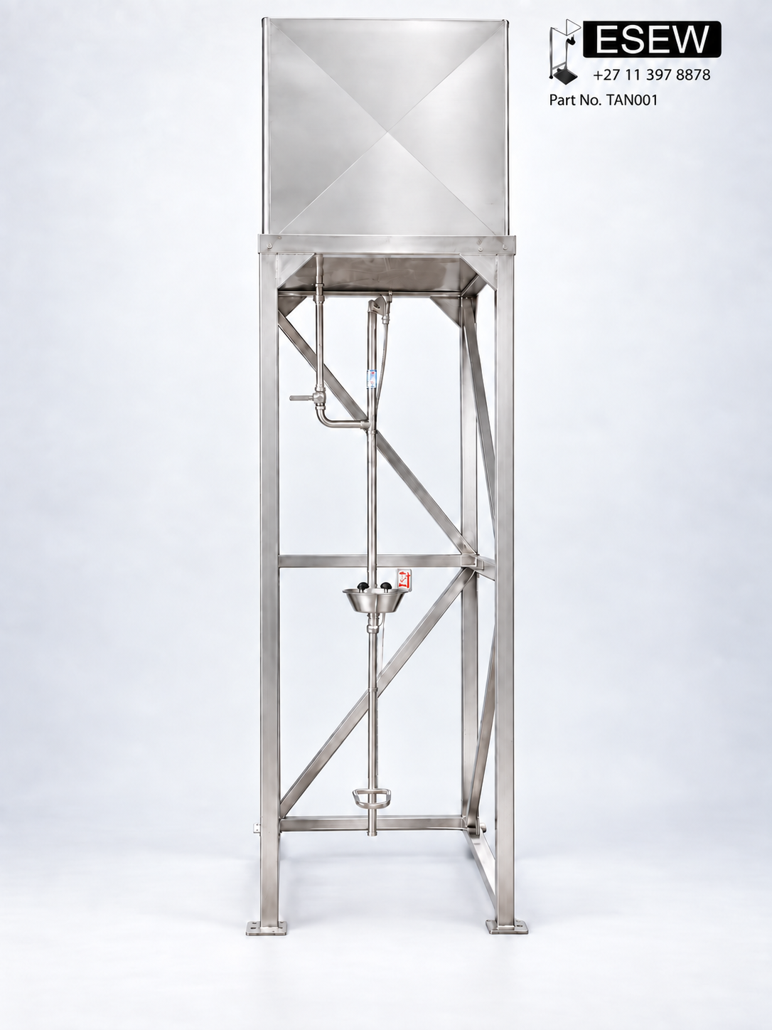 Single combo operated 1000 litre emergency shower, part TAN001