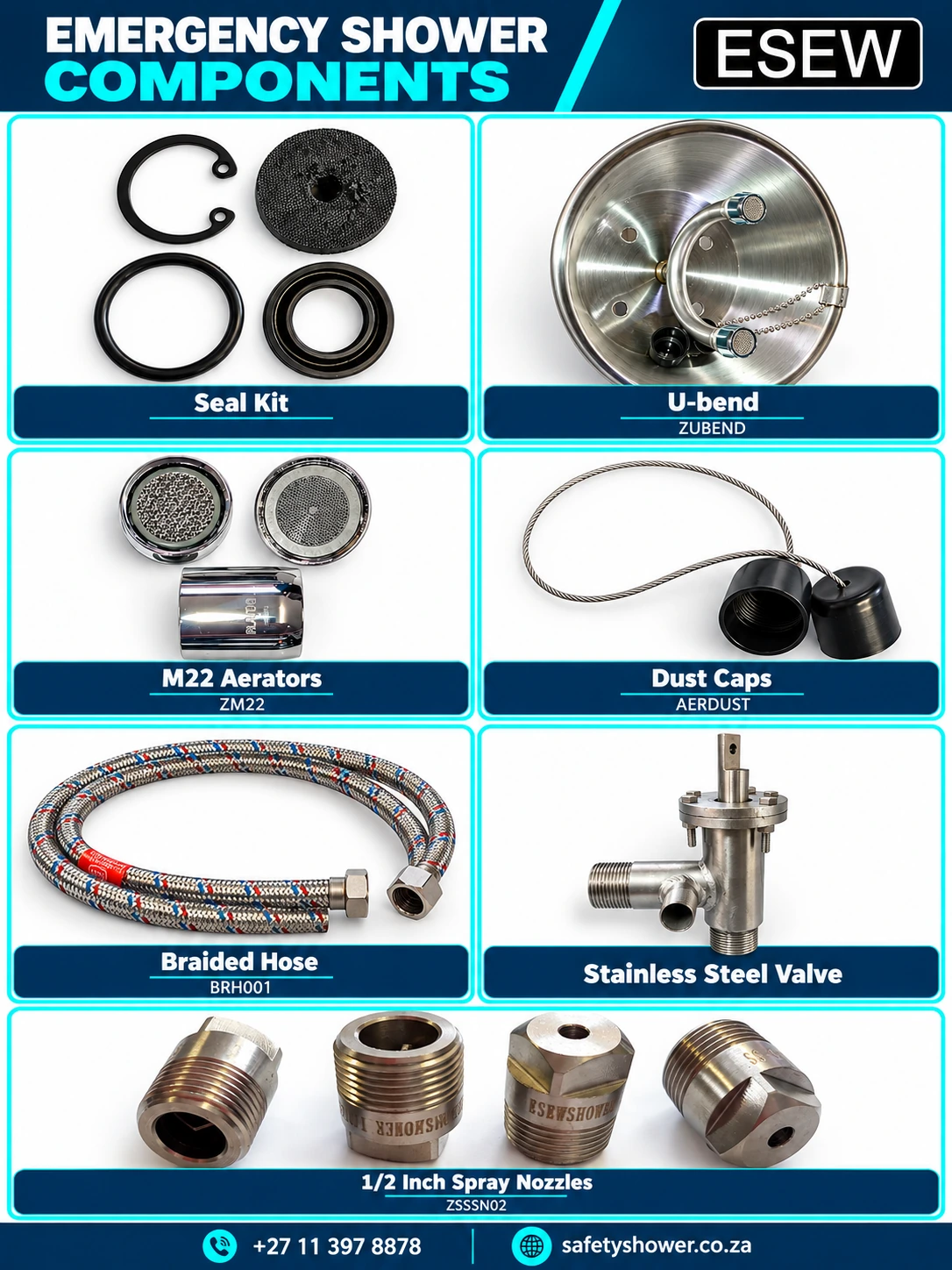 Emergency Shower Components in South Africa